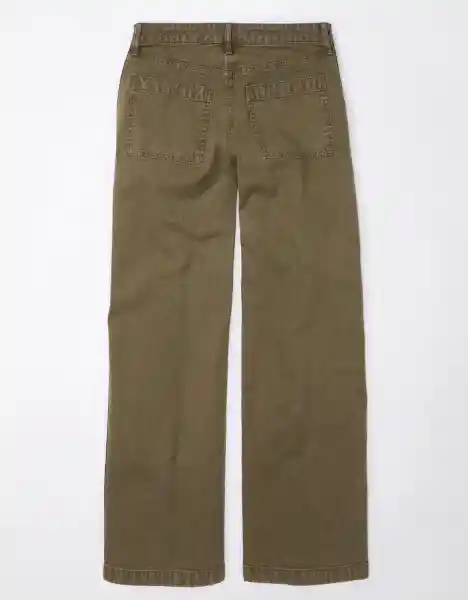 Pantalón Elástico de Aspecto Mujer Verde Talla 6 American Eagle