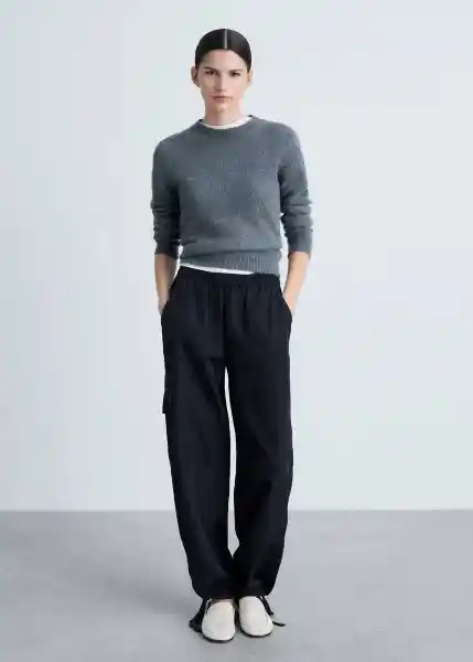 Pantalón Vicky Navy Talla Xs Mujer Mango