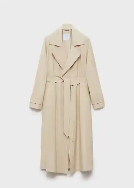 Abrigo Trench Taxi Piedra Talla XS Mujer Mango