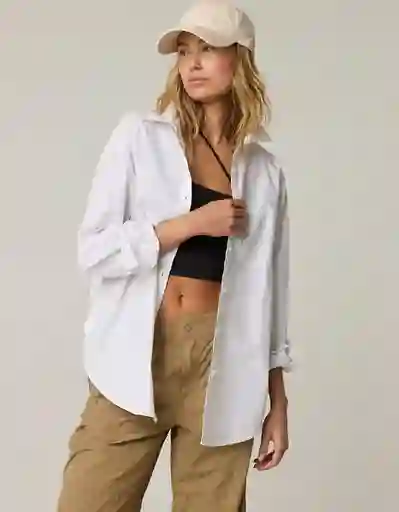 Top Blanco Aerie Talla LARGE 1767100 American Eagle