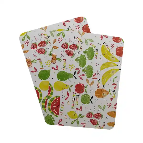 Individual Infantil Frutas Estampado