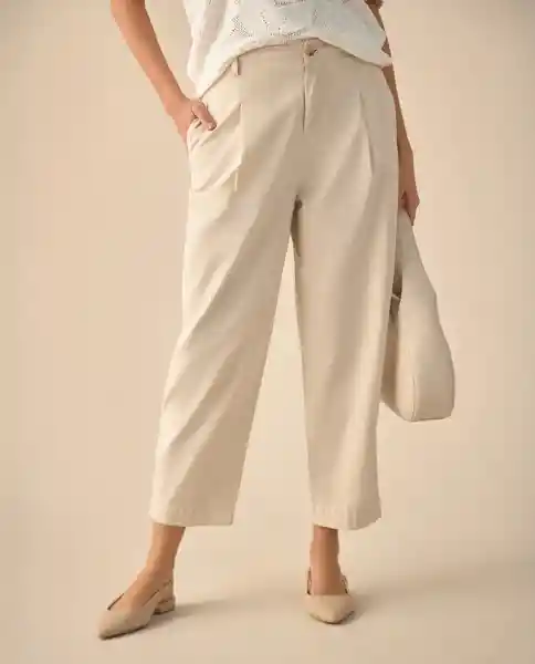 Pantalón Crudo Verdoso Claro Talla 12 631G002 Esprit