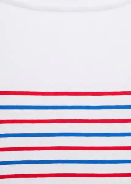 Camiseta Parisian Blanco Talla XS Mujer Mango