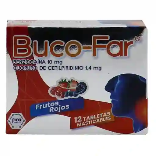 Buco-Far Frutos Rojos (10 mg/1.4 mg)