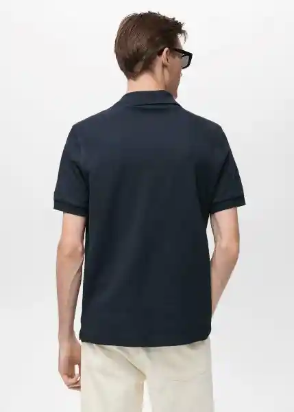 Camiseta Polo Rea Navy Talla L Hombre Mango