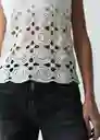 Saco Tejido Mujer Crudo Marfil Claro Talla M 582G088 Naf Naf
