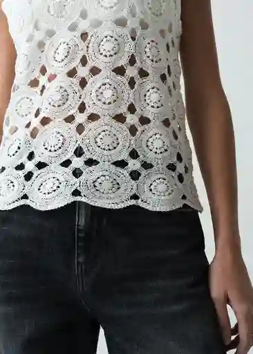 Saco Tejido Mujer Crudo Marfil Claro Talla M 582G088 Naf Naf