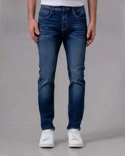 Jean Slim Hombre Azul Empolvado Medio Talla 32 87281 Rifle