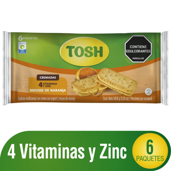 Tosh Galletas Mousse de Naranja 148.8g