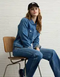 Chaqueta Mujer Azul Talla Small 3711540 American Eagle