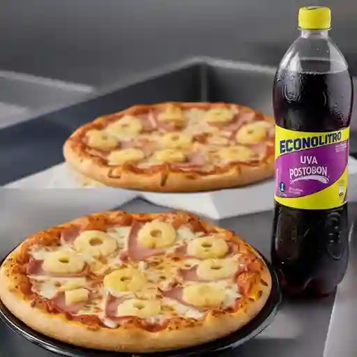 Pizza hawaiana + econolitro uva