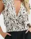 Camisa Animal Wrap Blouse Negro Sombrío Ultraoscuro S Chevignon