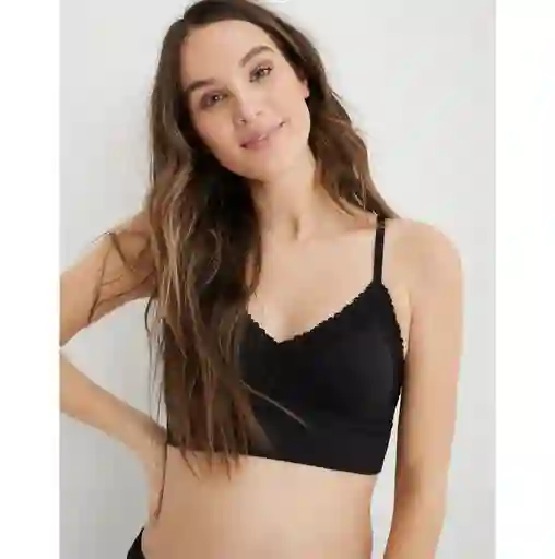 Bralette Negro Talla Medium Aerie American Eagle