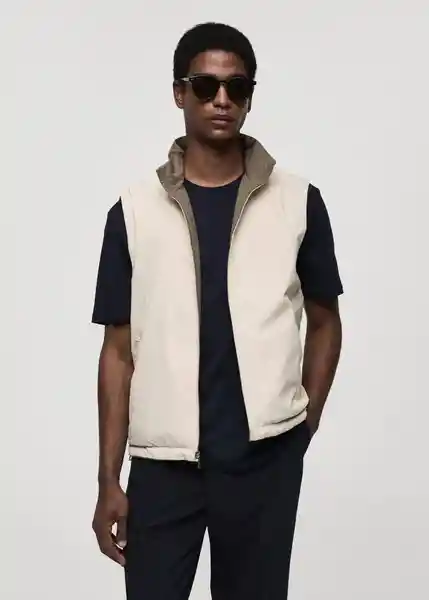 Chaleco Nadast Khaki Talla S Hombre Mango