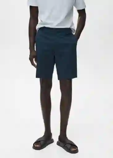 Bermuda Gracia Navy Talla 42 Hombre Mango