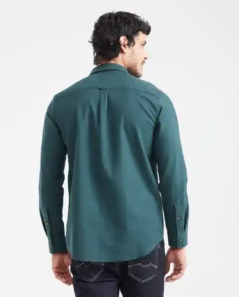 Camisa With Details Manga Larga Verde Nafta Ultra L Chevignon