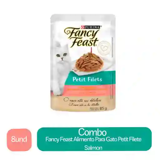 8 x Fancy Feast Alimento Para Gato Petit Filete Salmon