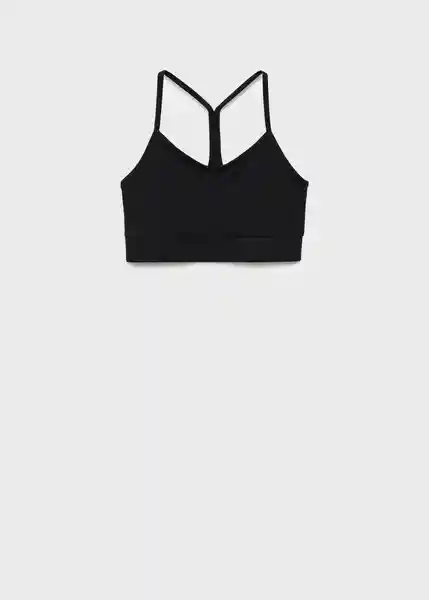 Top Barre Negro Talla 22 Teen Niñas Mango