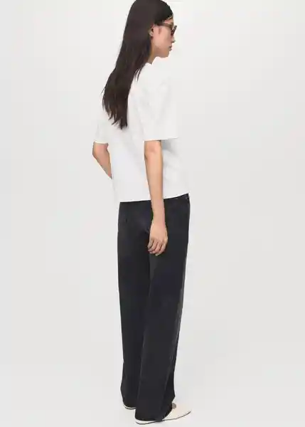 Camiseta Contrast-w Blanco Talla XL Mujer Mango