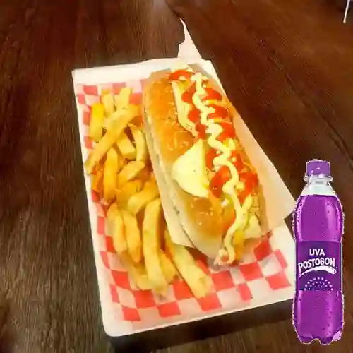 Combo Hot Dog Ranchero + Uva Postobon 250 ml