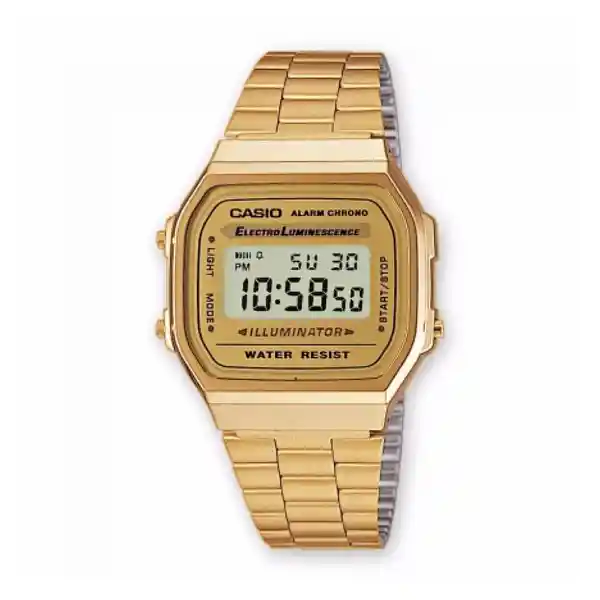 Casio Reloj Digital Acero Inoxidable Unisex A-168WG-9