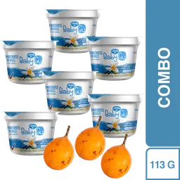 Combo Baby gu Yogurt Entero Sin Dulce Vainilla + Granadilla