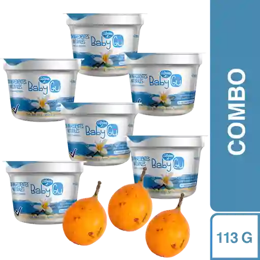 Combo Baby gu Yogurt Entero Sin Dulce Vainilla + Granadilla