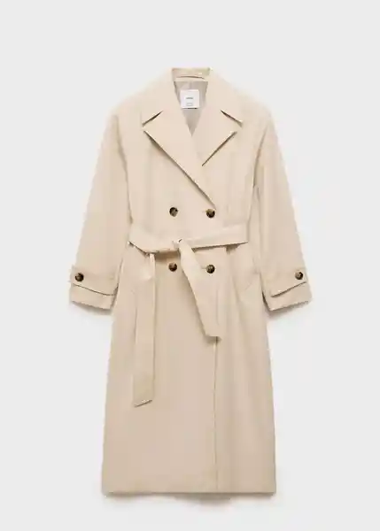 Gabardina Trench Angela Beige Talla M Mujer Mango