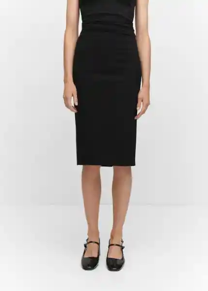 Falda Aris2 Negro Talla L Mujer Mango