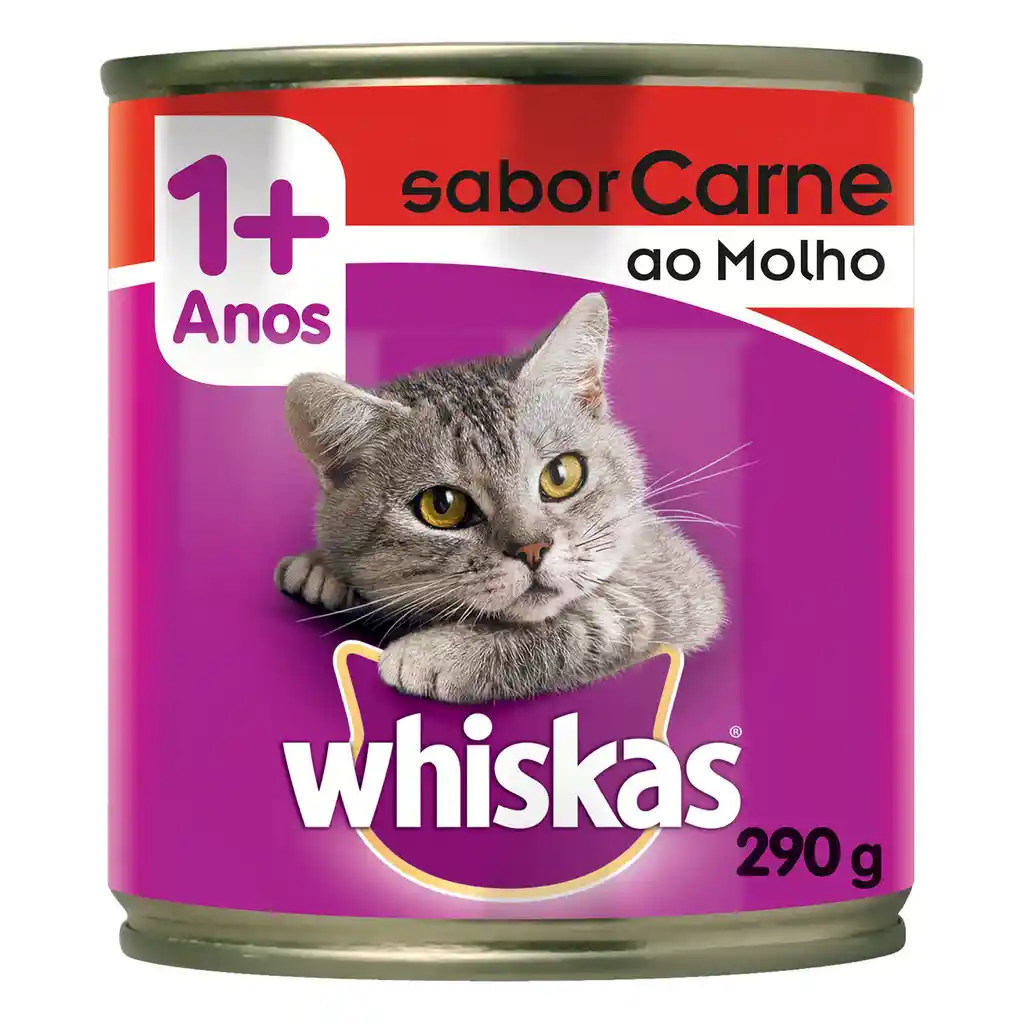 Whiskas Alimento Húmedo para Gatos Adultos Carne en Salsa