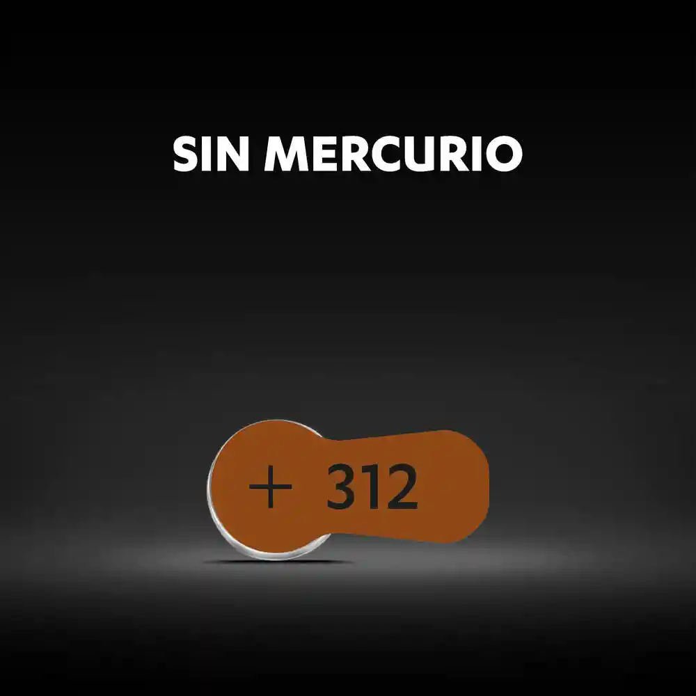 Duracell Pila para Audífono de Zinc Referencia 312