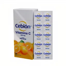 Cebion Vitamina C Masticable Sabor Naranja 