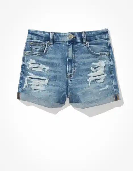 American Eagle Short Denim Next Level Curvy Roto Índigo Talla 00