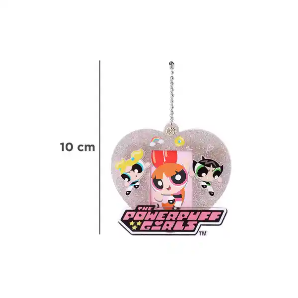 Llavero Corazón Serie Las Chicas Superpoderosas Plateado Miniso