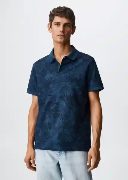 Polo Leafp-H Navy Talla L Hombre Mango