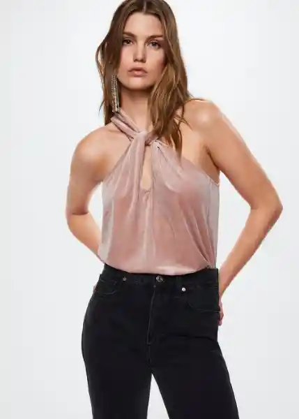 Top Xknot Rosa Palo Talla M Mujer Mango