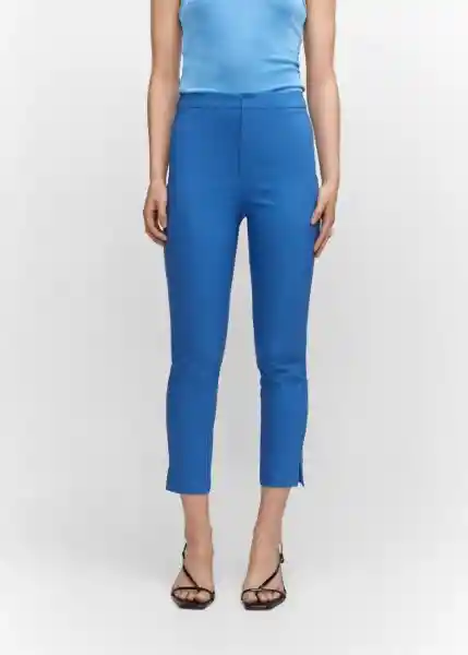 Pantalón Malu5-h Azul Talla 36 Mujer Mango