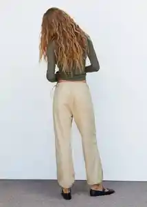 Camiseta Lilobar Khaki Talla XS Mujer Mango