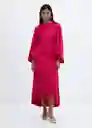 Vestido Rosa-A Fucsia Talla L Mujer Mango