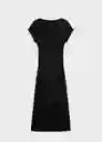 Vestido Carrot Negro Talla L Mujer Mango