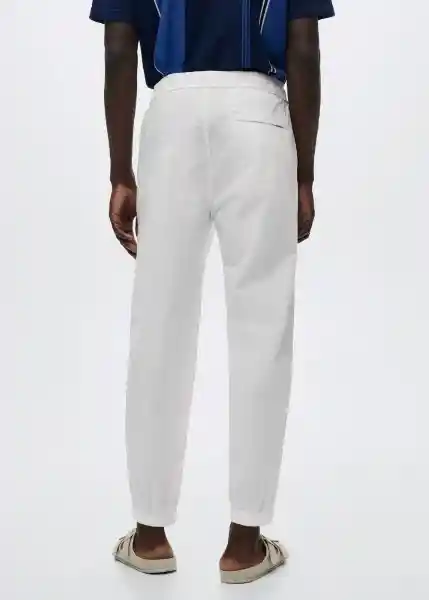 Pantalón Genova Off White Talla 42 Hombre Mango