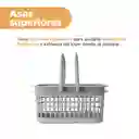 Cesta de Almacenamiento Con Asa Serie Gris Miniso