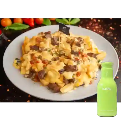 Combo Papas California Carne + Hatsu Verde 400ml