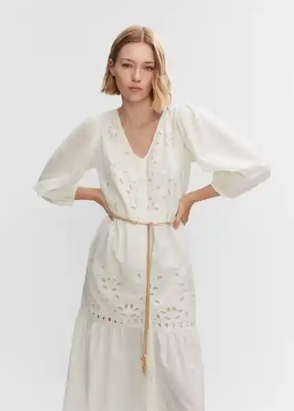 Vestido Cuctis Off White Talla XS Mujer Mango