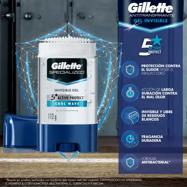 Gillette Desodorante Antitranspirante Clear Gel Cool Wave 5