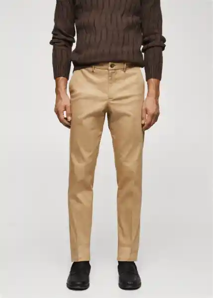 Pantalón Dublino Camel Talla 38 Hombre Mango