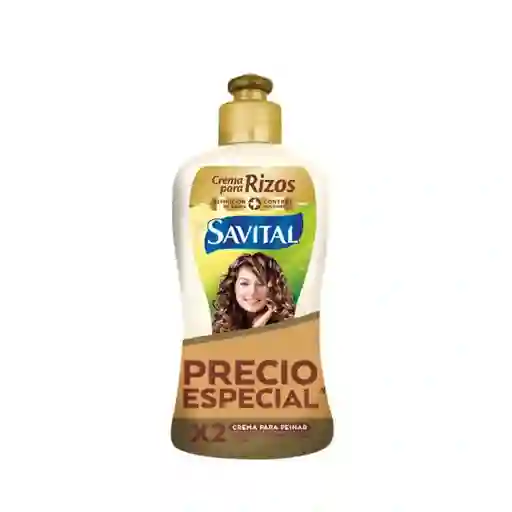 Savital Crema Para Peinar Rizos Con Aceite de Argán