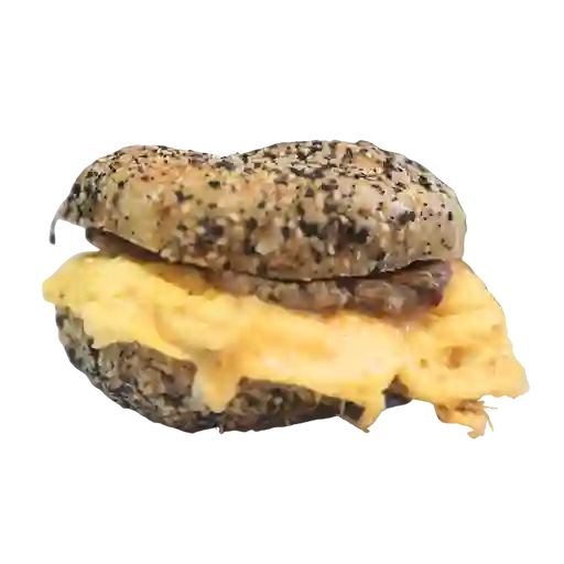 Salchicha, huevo y queso
