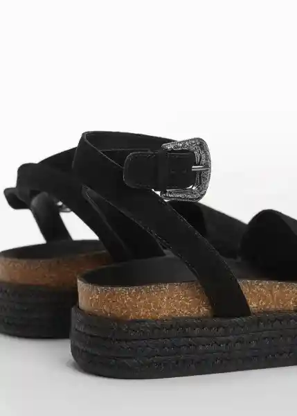 Sandalias Mara Negro Talla 40 Niñas Mango