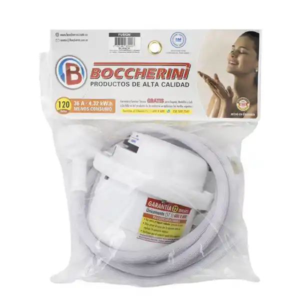 Ducha Electrica Fusion 3 Temp Blanca Con Manguer 120 V